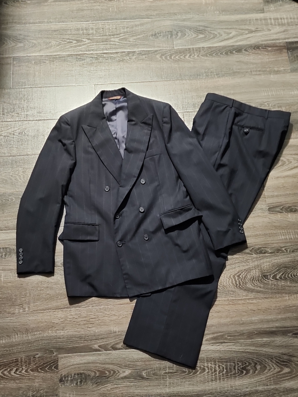 🎉 Nordstrom Double-Breasted Tailored Pinstripe Suit 🎉